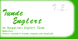 tunde englert business card
